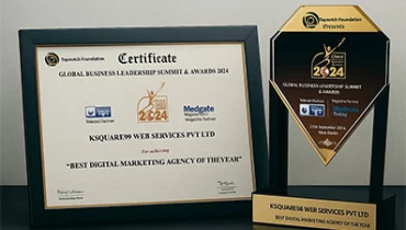 Ksquare99 Web Services Pvt. Ltd. - Award 1