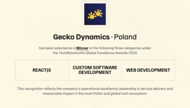 Gecko Dynamics - Award 4