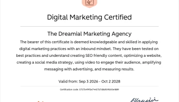 The Dreamial Marketing Agency - Award 1