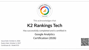 K2 Rankings Tech - Award 1