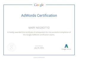 Mary Negrotto Media - Award 1