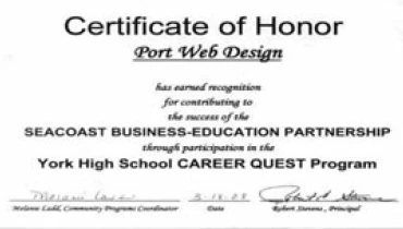 The Port Web Design - Award 1