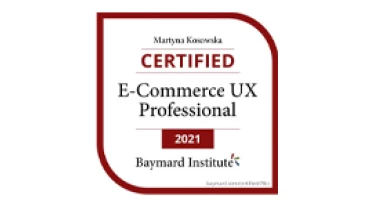 Martyna Kosowska UX/UI Design / Shopify development - Award 1