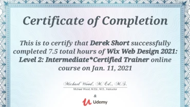 Derek's Websites and More LLC - Award 5