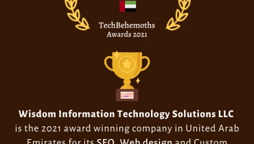 Wisdom IT Solutions - Award 1