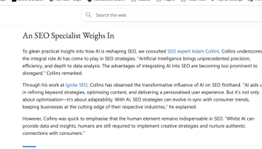 Ignite SEO London - Award 2