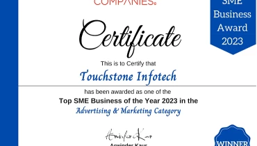 Touchstone Infotech - Award 1
