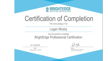 Logan Mosby - SEO Expert - Award 1