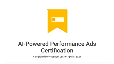 Webtinger LLC - Award 1