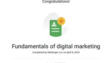 Webtinger LLC - Award 2