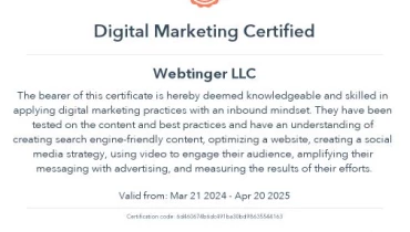 Webtinger LLC - Award 5