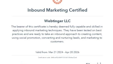 Webtinger LLC - Award 6