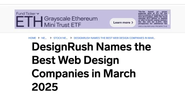 Designing Webs, Inc. - Award 1