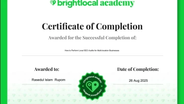 Rasedul Islam Rupom - Award 1