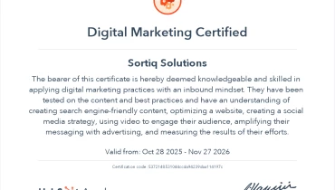 Sortiq Solutions Pvt Ltd - Award 1