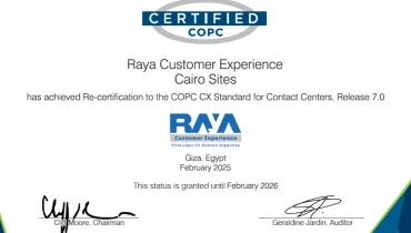 Raya Contact Center - Award 5