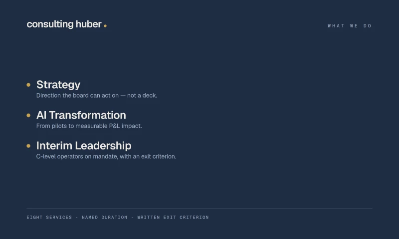 Consulting Huber - Photo - 2