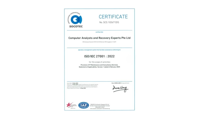 Computer Analysts and Recovery Experts Pte Ltd - Photo - 3