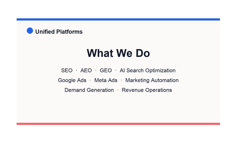 Unified Platforms - Photo - 2