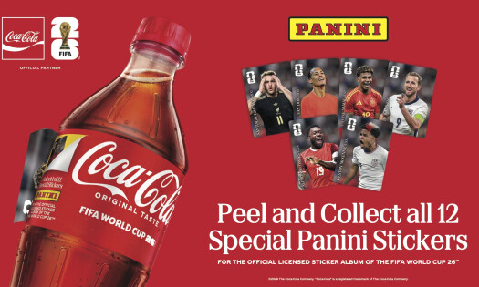 Coca-Cola's collectible stickers featuring Panini