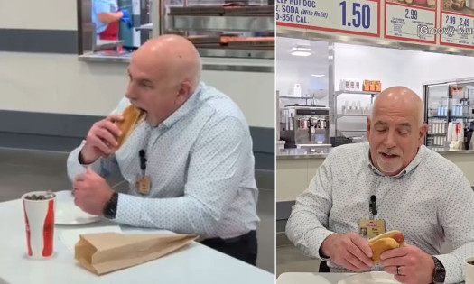 Costco CEO Ron Vachris Eat A Hot Dog