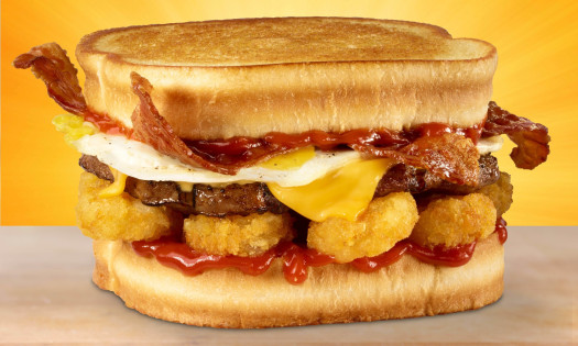 The Hardee's Frisco Breakfast Sandwich, pictured