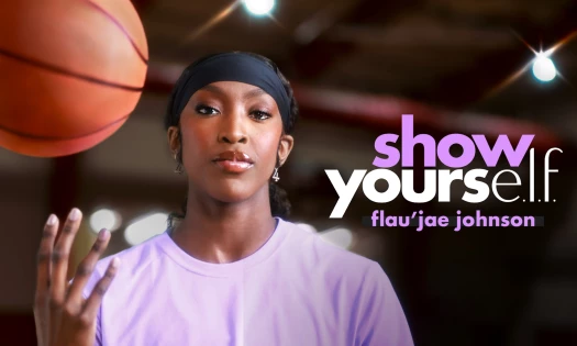 Basketball star Flau'jae Johnson pictured
