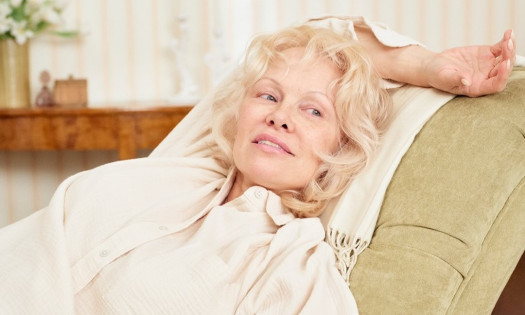 Pamela Anderson on the set of the new commercial