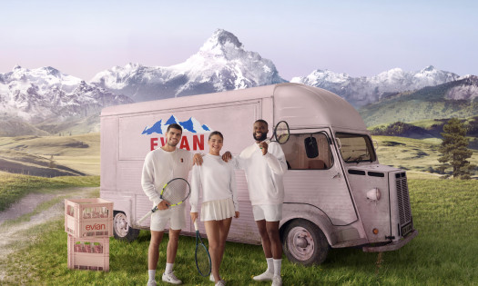 Carlos Alcaraz, Frances Tiafoe, Emma Raducanu in a mountain setting