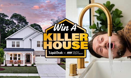 The Liquid Death x Taylor Morrison banner