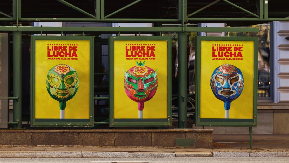 Chupa Chups Spotlights Its Wrapper Fix in Lucha Libre OOH Push