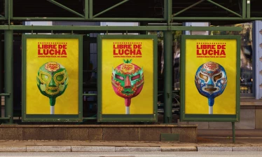 Chupa Chups wrappers designed like Lucha masks