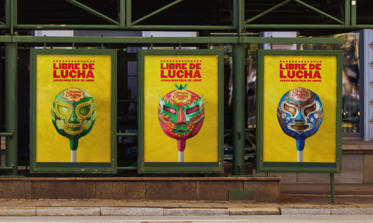 Chupa Chups wrappers designed like Lucha masks