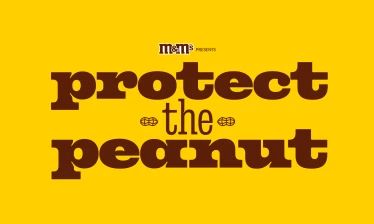 The M&M's Protect the Peanut banner