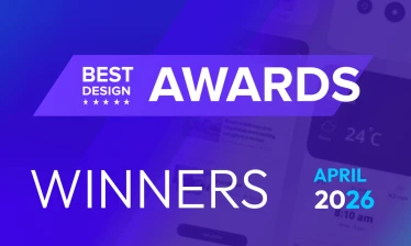 DesignRush's Design Awards banner for April 2026