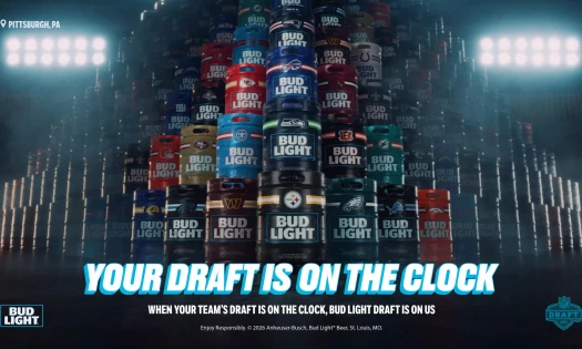 Towering Bud Light kegs