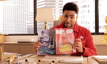 Jake from State Farm behind the desk