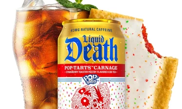 The new Liquid Death x Pop Tarts drink