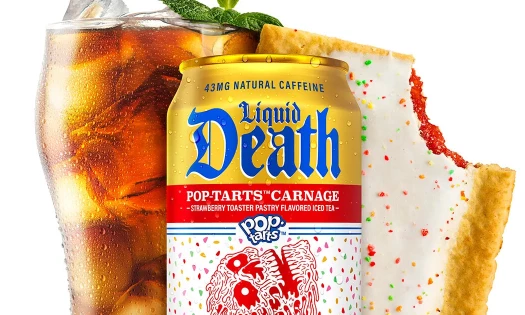 The new Liquid Death x Pop Tarts drink