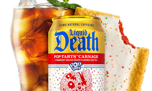 The new Liquid Death x Pop Tarts drink