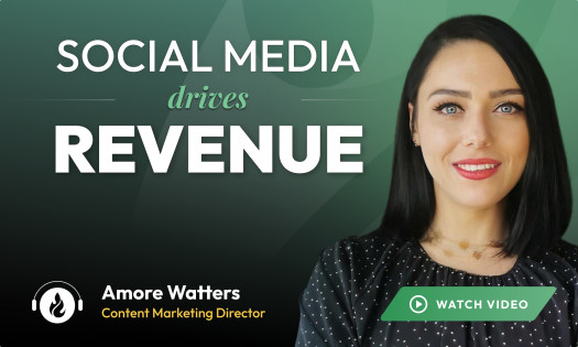 DesignRush Podcast Thumbnail with Guest Amore Watters, Content Marketing Director