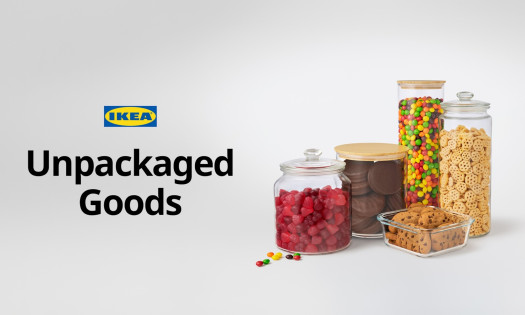 Official campaign image for IKEA Canada's campaign "Unpackaged Goods"