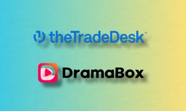 The Trade Desk and DramaBox logos displayed side by side, representing their global advertising partnership.