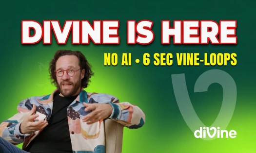Divine is here. No AI, 6 Sec Vine-loops with founder Rabble.