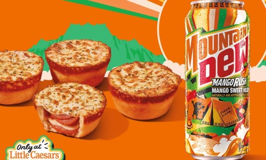 The new Mountain Dew x Little Caesars Mango Rush flavor