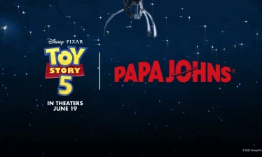 Papa Johns x Toy Story 5 banner
