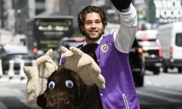 TJ Palma rocking a moose costume