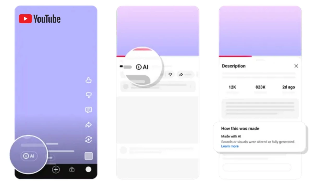YouTube Now Labels AI-Generated Videos Automatically