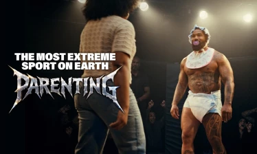 A grown man in diapers