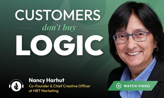 Headshot of Nancy Harhut, the Co-Founder and CCO of HBT Marketing.